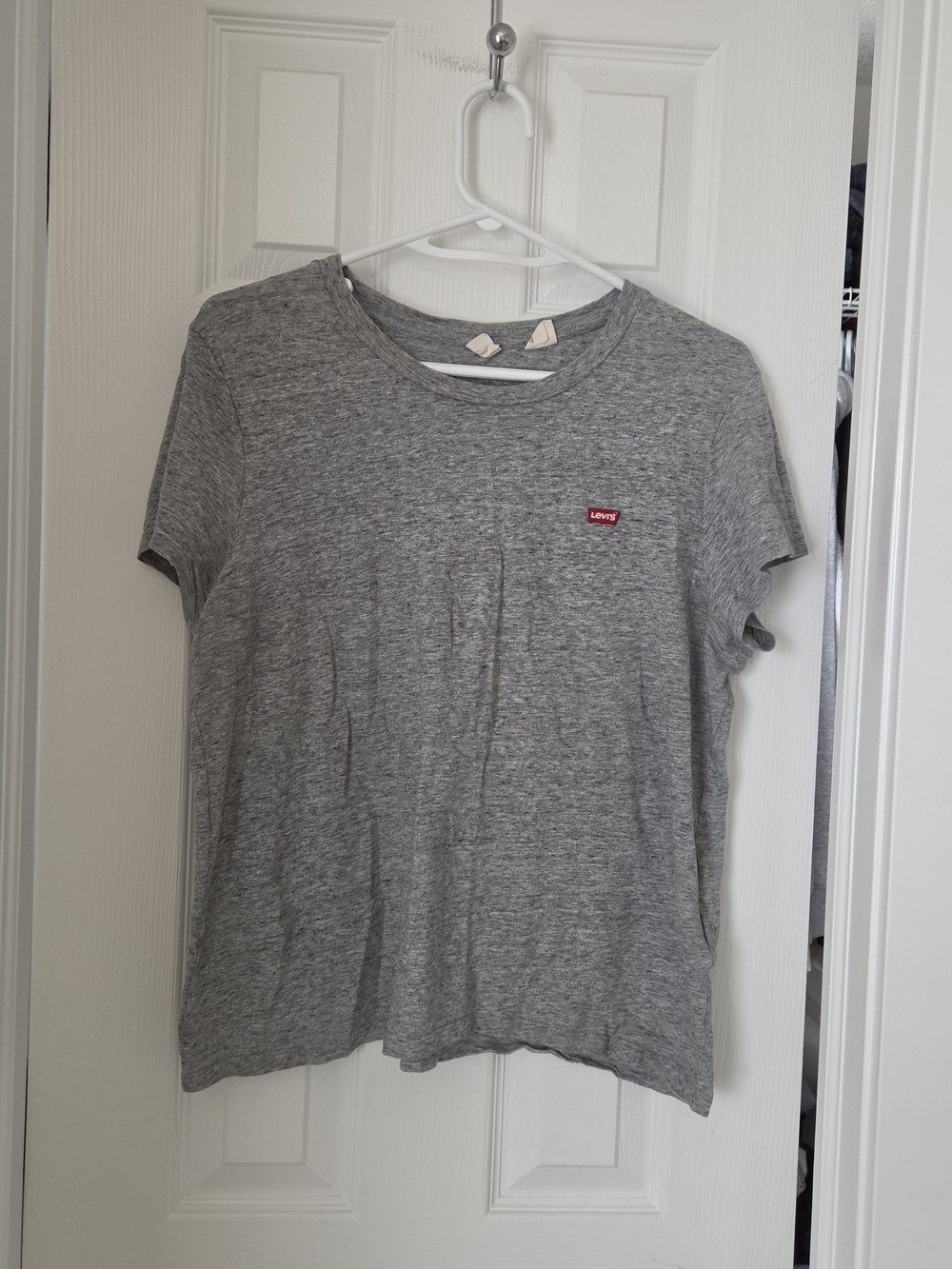 Levi's Gray Heather Crewneck Women Short Sleeve Tee Size M